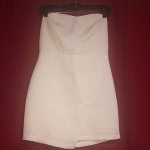 Beautiful White strapless wrap Dress